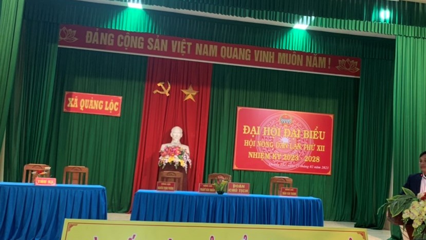 Đại hội Hội Nông dân xã Quảng Lộc nhiệm kỳ 2023-2028.