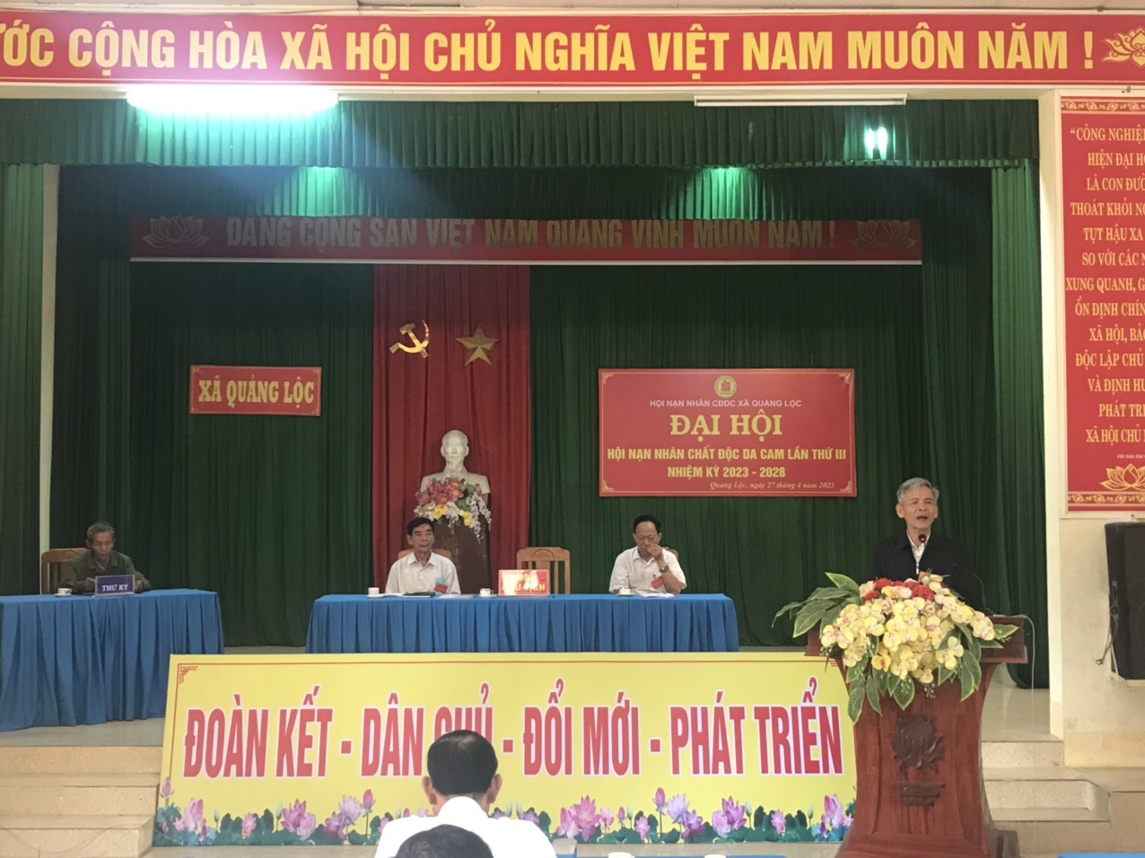Đại hội Hội Nạn nhân chất độc da cam/dioxin xã Quảng Lộc lần thứ III nhiệm kỳ 2023 - 2028.